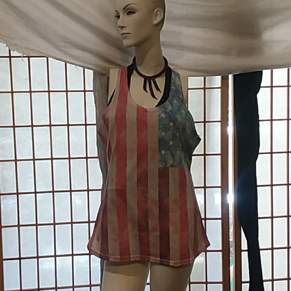 American flag sleeveless